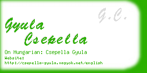 gyula csepella business card
